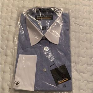 Blue Button Down Shirt w/ White Collar